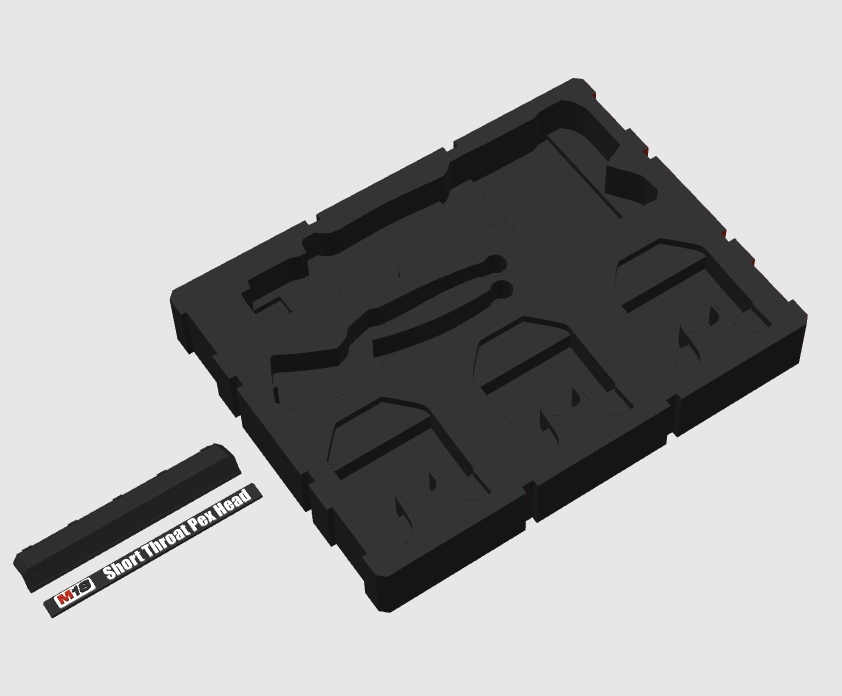 Kaizen Foam Insert] Milwaukee Packout Insert m18 short throat